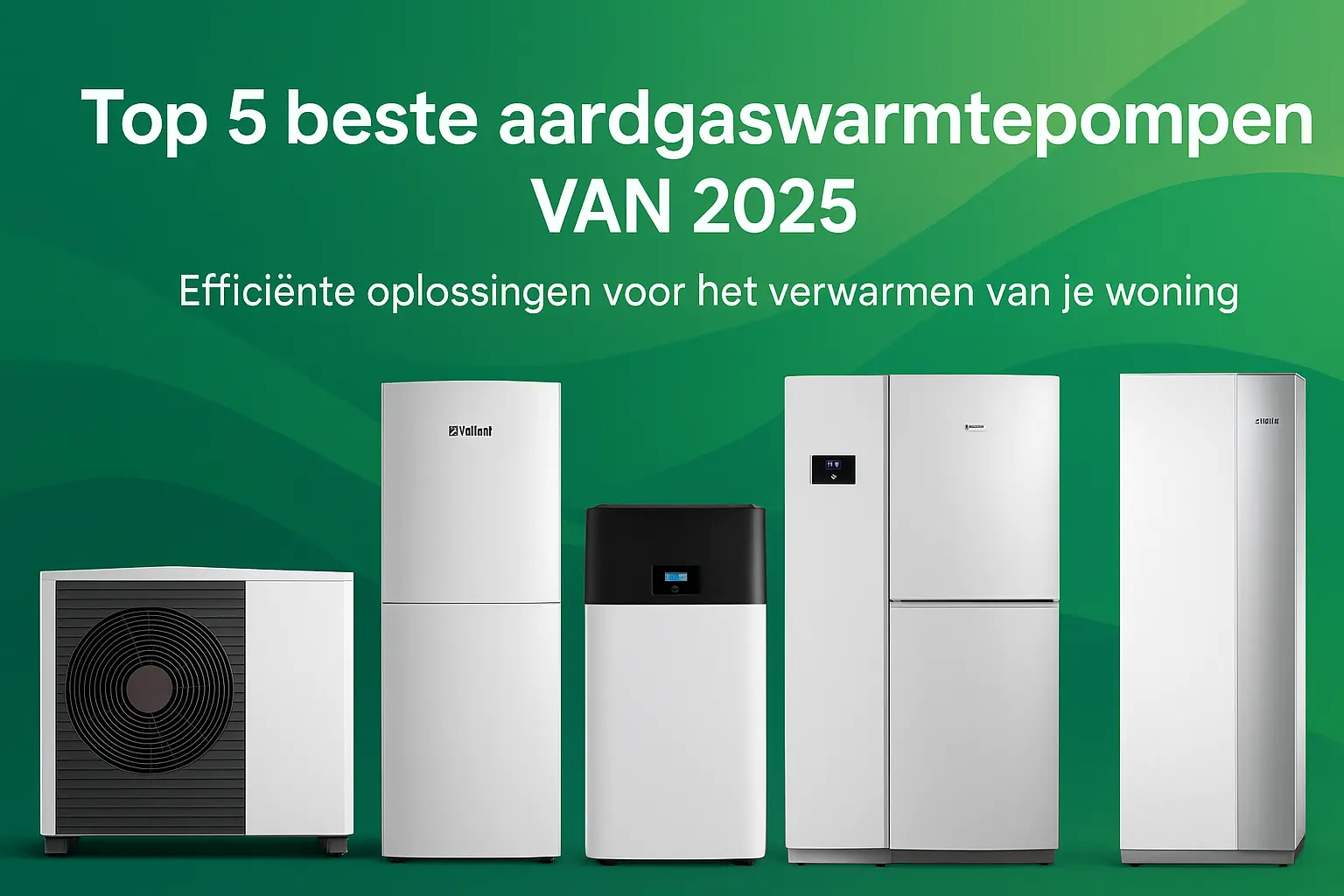 Visualisatie van de top 5 aardwarmtepompen